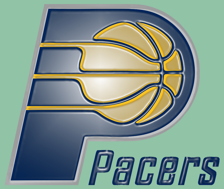 Indiana Pacers Plastic Effect Logo iron on paper